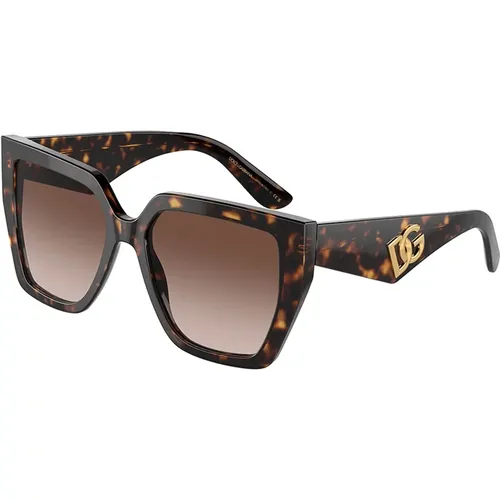 Mode Sonnenbrille Braun Verlaufsglas , Damen, Größe: 55 MM - Dolce & Gabbana - Modalova