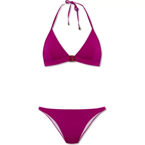 Bikini mit Logo , Damen, Größe: L - Balmain - Modalova