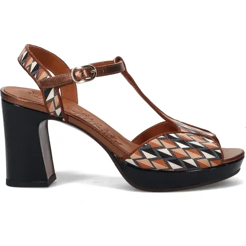 Sandalen mit geometrischem Muster und Absatz , Damen, Größe: 40 EU - Chie Mihara - Modalova