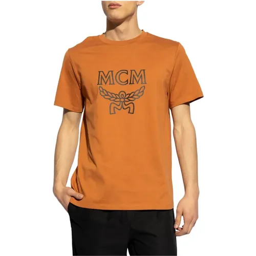 Logo T-shirt , Herren, Größe: M - MCM - Modalova