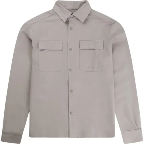 Smart Interlock Overshirt Grau , Herren, Größe: S - Off The Pitch - Modalova