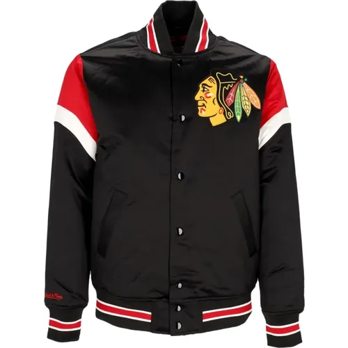 Chicago Blackhawks Bomberjacke NHL Teamfarben - Mitchell & Ness - Modalova