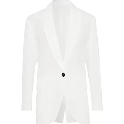 Cotton Semi-Sheer Jacket , female, Sizes: 2XS, M, L - BRUNELLO CUCINELLI - Modalova