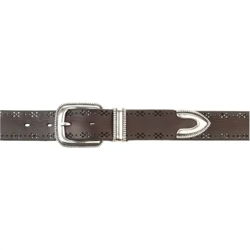 Perforated Leather Belt Sheffield Buckle , male, Sizes: 105 CM - Orciani - Modalova