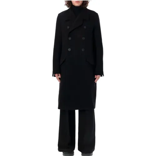 Officer Coat Wool Double-Breasted , male, Sizes: L - Rick Owens - Modalova