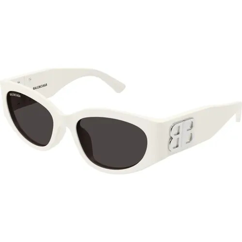 Weiße Sonnenbrille mit Zubehör - Balenciaga - Modalova