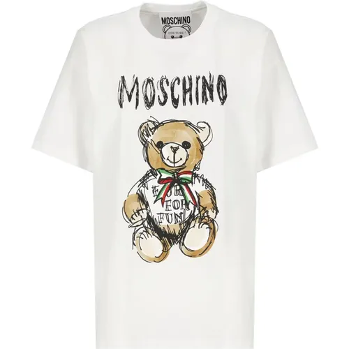 T-shirts and Polos , female, Sizes: S, XS, M - Moschino - Modalova