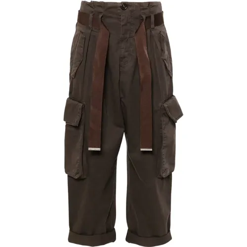 Dyed Pantalone Coffee , female, Sizes: S, M - pinko - Modalova