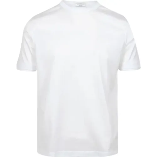 Cotton Crew Neck T-Shirt , male, Sizes: M - Paolo Pecora - Modalova