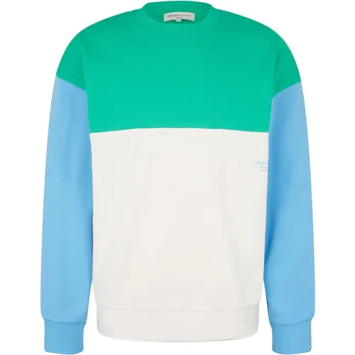 Sweatshirt Pullover ohne Kapuze mit Color-Block , Herren, Größe: L - Tom Tailor - Modalova