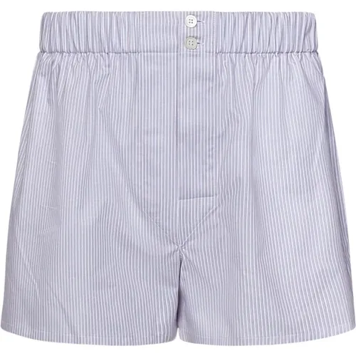 Weiße Baumwollboxershorts mit Mikro-Streifenmuster - Brioni - Modalova