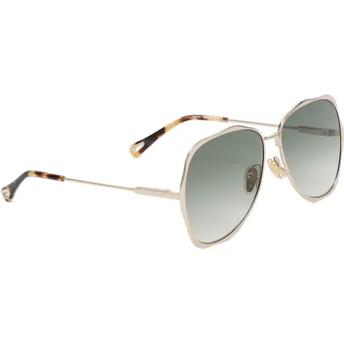Gold Gradient Grüne Sonnenbrille,Sunglasses,Gold/Grau Sonnenbrille - Chloé - Modalova