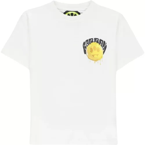 Kinder Baumwoll-T-Shirt mit Logo-Druck - BARROW - Modalova