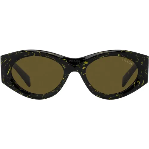 Unique and Inimitable Oval Sunglasses , unisex, Sizes: 53 MM - Prada - Modalova