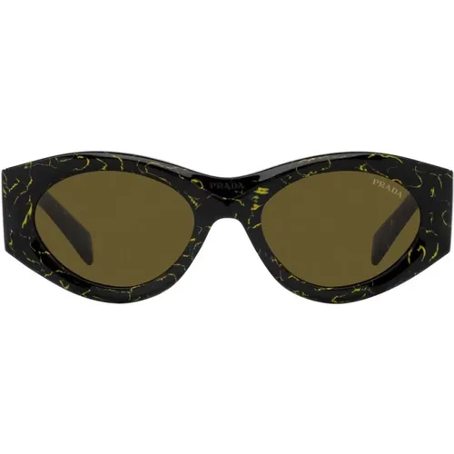 Unique and Inimitable Oval Sunglasses , unisex, Sizes: ONE SIZE - Prada - Modalova