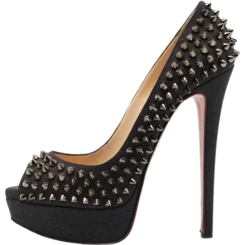Pre-owned Denim heels , female, Sizes: 4 UK - Christian Louboutin Pre-owned - Modalova
