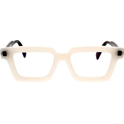 Masken Stil Brille Weiß-Schwarz , unisex, Größe: 51 MM - Kuboraum - Modalova