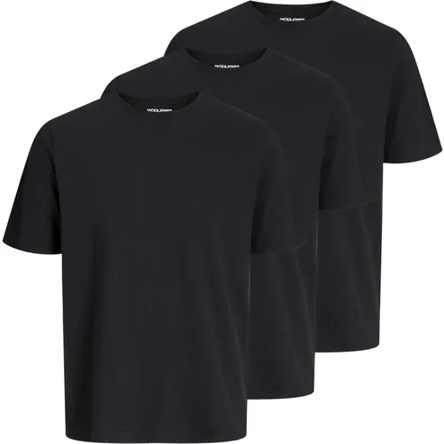 Basic Kurzarm T-Shirt 3er Pack , Herren, Größe: M - jack & jones - Modalova