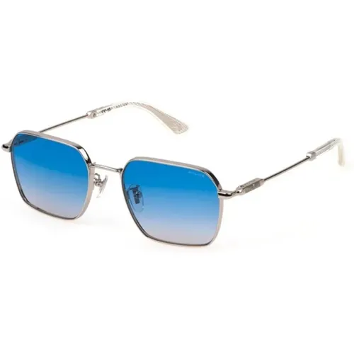 Blue Gradient Smoke Sunglasses , unisex, Sizes: 55 MM - Police - Modalova