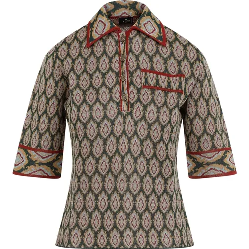 Grünes T-Shirt mit Stil Aw24 Etro - ETRO - Modalova