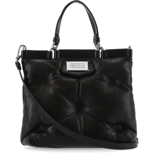 Leather Handbag Matelassè Effect , female, Sizes: ONE SIZE - Maison Margiela - Modalova