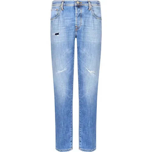 Jeans in Blau Baumwolle Elasthan Mix , Herren, Größe: W36 - Incotex - Modalova