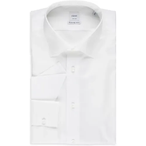 Weißes Baumwollhemd mit Kragen , Herren, Größe: 4XL - Càrrel - Modalova