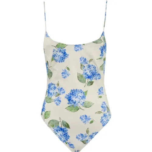 Hydrangea One-Piece Swimsuit White , female, Sizes: XS - MC2 Saint Barth - Modalova