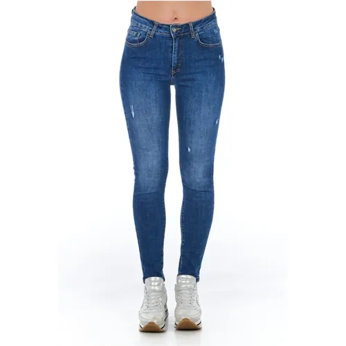 Worn Wash Denim Jeans Multi-Pockets , female, Sizes: W27 - Frankie Morello - Modalova