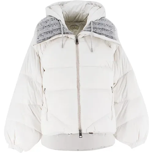 Kurze Daunenjacke mit einzigartigen Details - PANICALE - Modalova