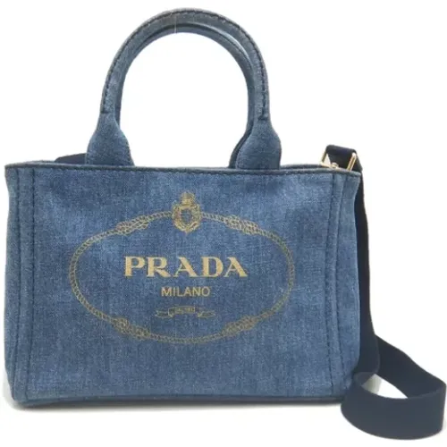 Pre-owned Denim handbags , female, Sizes: ONE SIZE - Prada Vintage - Modalova