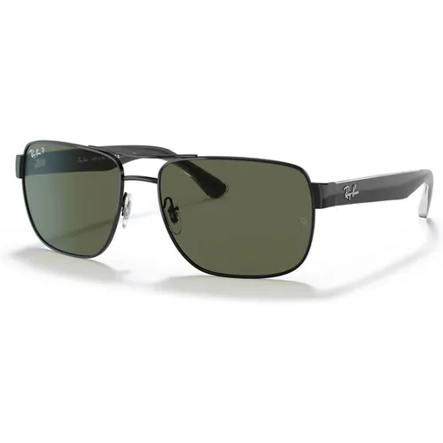 Square Metal Sunglasses Green Polarized , unisex, Sizes: 58 MM - Ray-Ban - Modalova