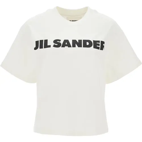 Logo Print Boxy T-Shirt , Damen, Größe: XS - Jil Sander - Modalova
