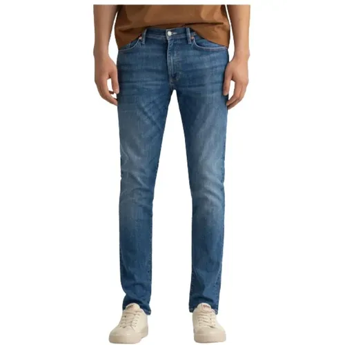 Extra Slim High Waist Jean Maxen , male, Sizes: W38, W42, W40, W34, W29 - Gant - Modalova