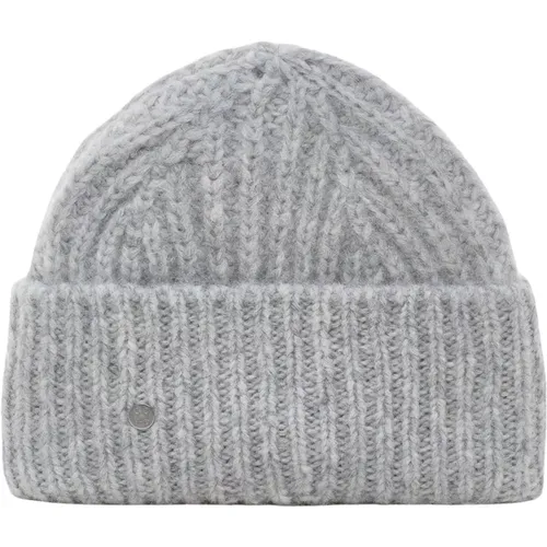 Ribbed Alpaca Foldover Beanie , female, Sizes: ONE SIZE - closed - Modalova