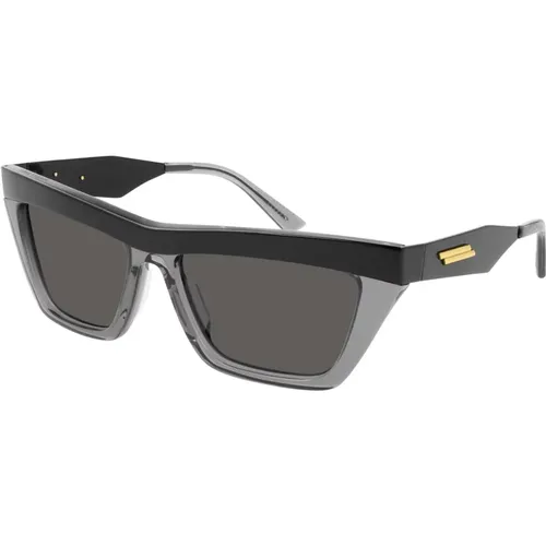 Black/Grey Sunglasses , unisex, Sizes: 56 MM - Bottega Veneta - Modalova