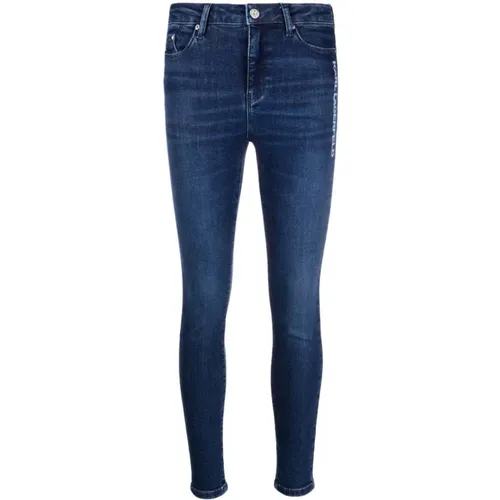 Blaue Skinny-Denim-Logohose - Karl Lagerfeld - Modalova