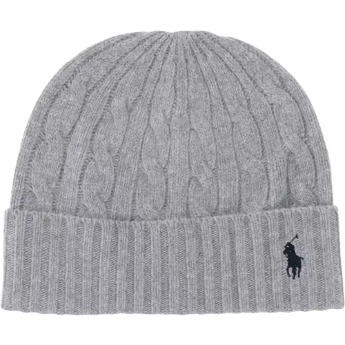 Graue Wollmischung Geflochtene Beanie - Polo Ralph Lauren - Modalova