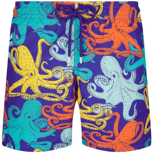 Octopussy Purple Swim Shorts , male, Sizes: L - Vilebrequin - Modalova