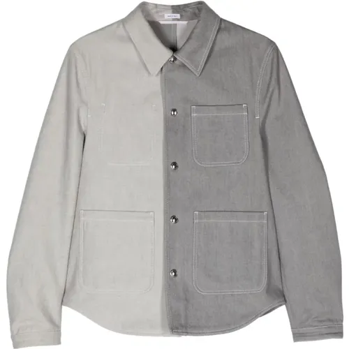 Two-Tone Jacket with Front Pocket , male, Sizes: L, M, S - Thom Browne - Modalova