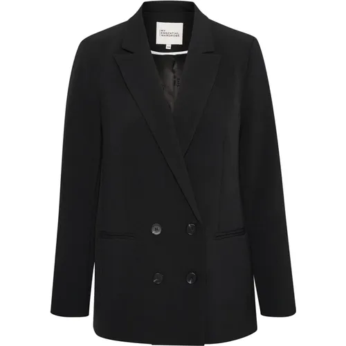 Taillierter Blazer in Schwarz , Damen, Größe: 2XL - My Essential Wardrobe - Modalova