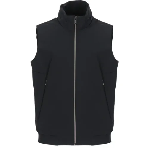 Schwarzes Gepolstertes Gilet mit Reißverschlusstaschen , Herren, Größe: XL - RRD - Modalova