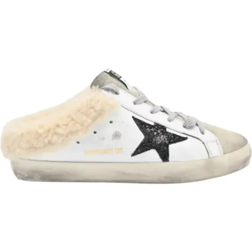 Glitter Star Superstar Sneakers , female, Sizes: 6 UK - Golden Goose - Modalova