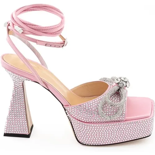 Elegante Rosa Leder-Plateauschuhe - MACH & MACH - Modalova