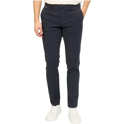 Blaue Slim Fit Chino Hose , Herren, Größe: M - Hugo Boss - Modalova