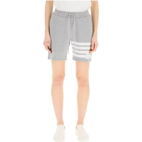 Bar Loopback Cotton Jersey Shorts , Herren, Größe: W40 - Thom Browne - Modalova