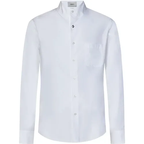 Weißes Baumwollhemd mit Logo-Knopf - Coperni - Modalova