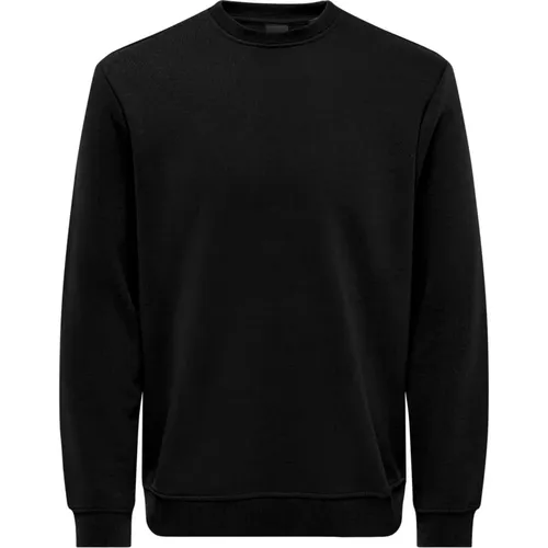 Herren Crew Neck Sweatshirt , Herren, Größe: L - Only & Sons - Modalova