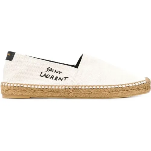 Logo-bestickte Espadrilles , Damen, Größe: 36 EU - Saint Laurent - Modalova