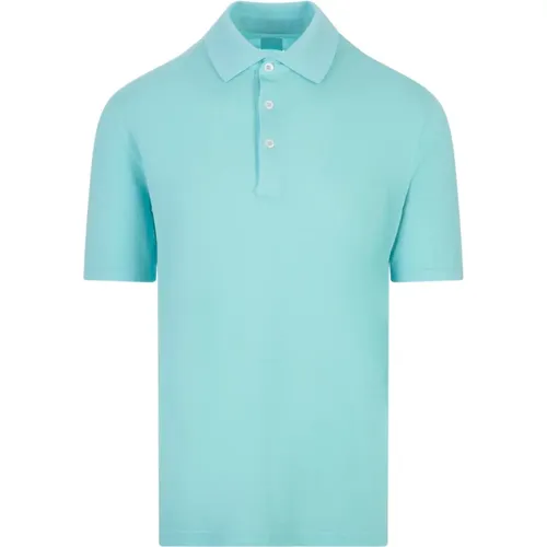 Blaues Poloshirt Kurzarm , Herren, Größe: 2XL - Fedeli - Modalova